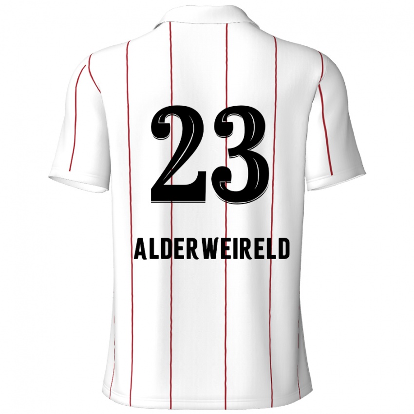 Bambino Maglia Toby Alderweireld #23 Bianco Nero Kit Gara Away 2024/25 Maglietta