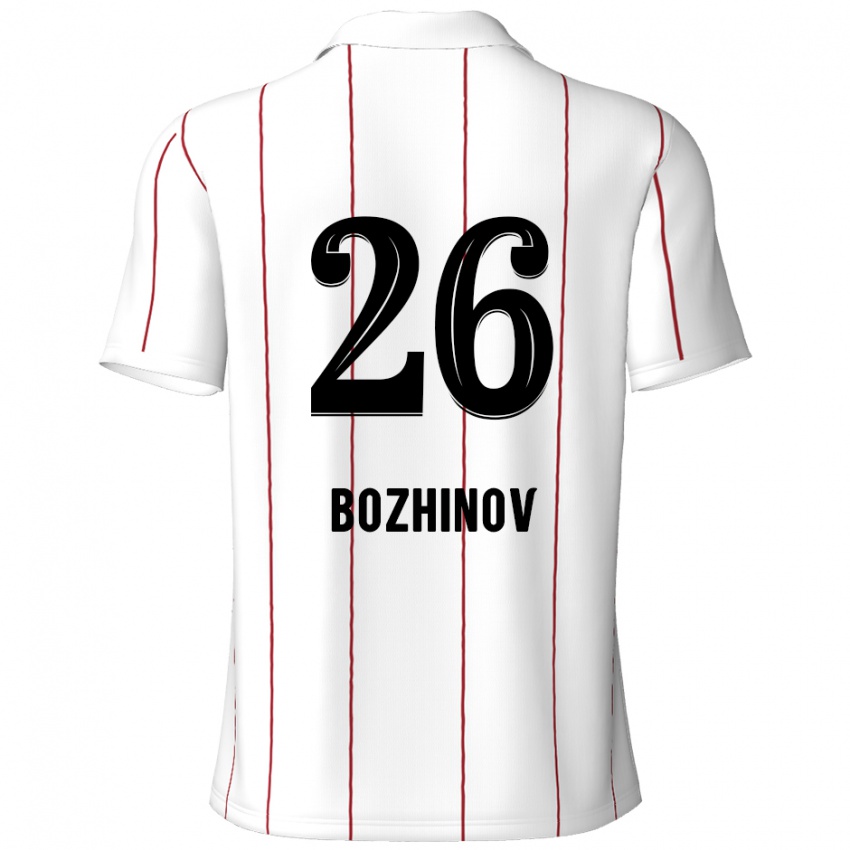 Bambino Maglia Rosen Bozhinov #26 Bianco Nero Kit Gara Away 2024/25 Maglietta