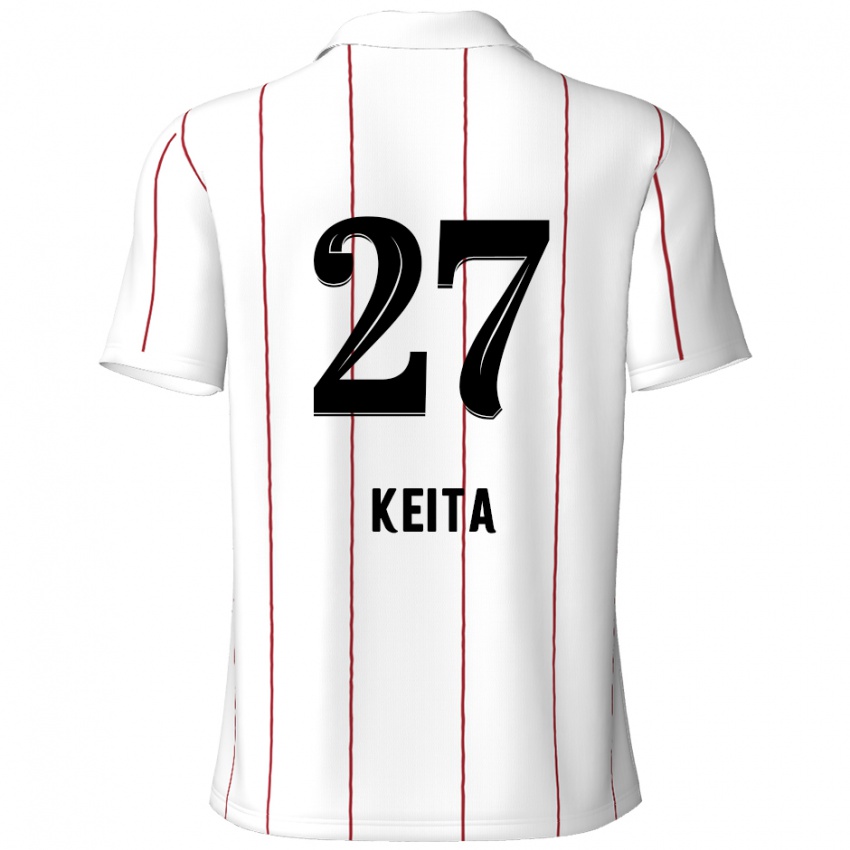 Bambino Maglia Mandela Keita #27 Bianco Nero Kit Gara Away 2024/25 Maglietta