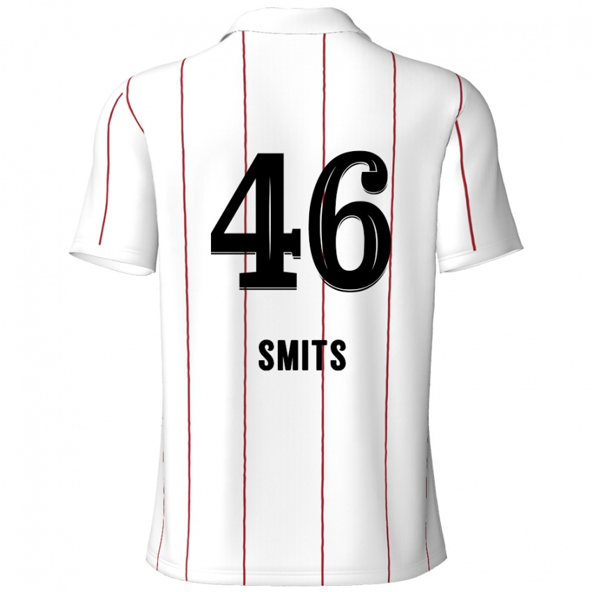 Bambino Maglia Milan Smits #46 Bianco Nero Kit Gara Away 2024/25 Maglietta