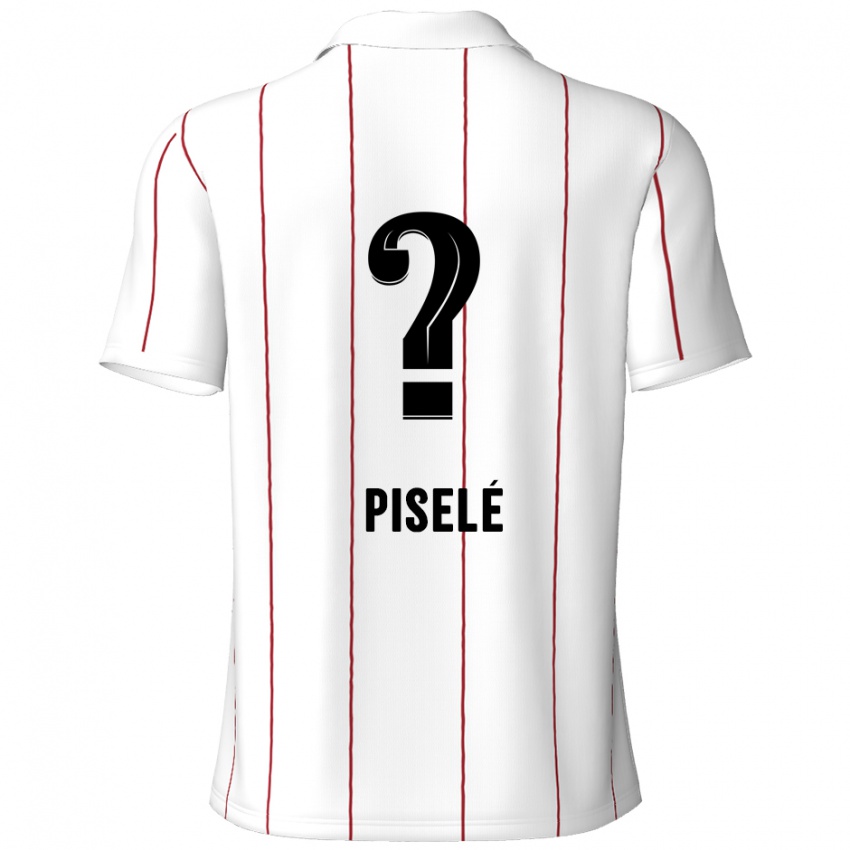 Bambino Maglia Lowie Piselé #0 Bianco Nero Kit Gara Away 2024/25 Maglietta