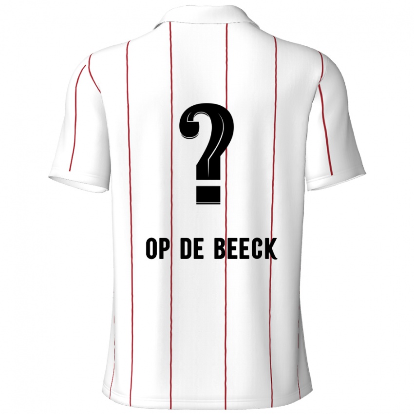 Bambino Maglia Gregg Op De Beeck #0 Bianco Nero Kit Gara Away 2024/25 Maglietta