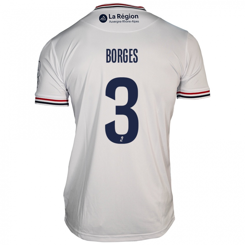 Bambino Maglia Neto Borges #3 Bianco Kit Gara Away 2024/25 Maglietta