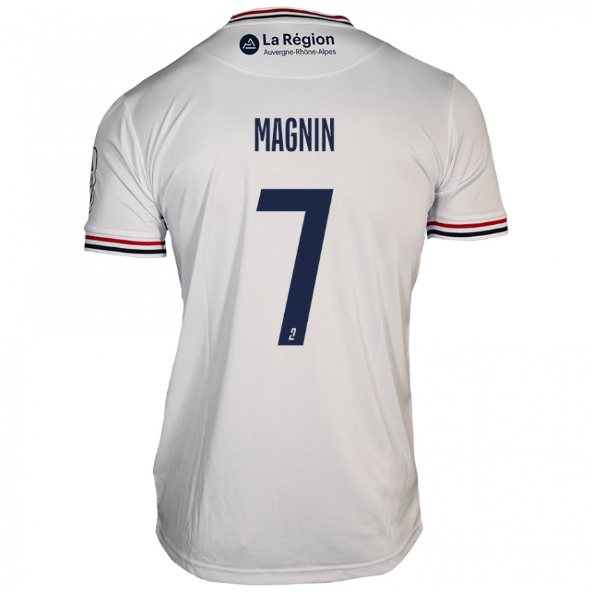 Bambino Maglia Yohann Magnin #7 Bianco Kit Gara Away 2024/25 Maglietta