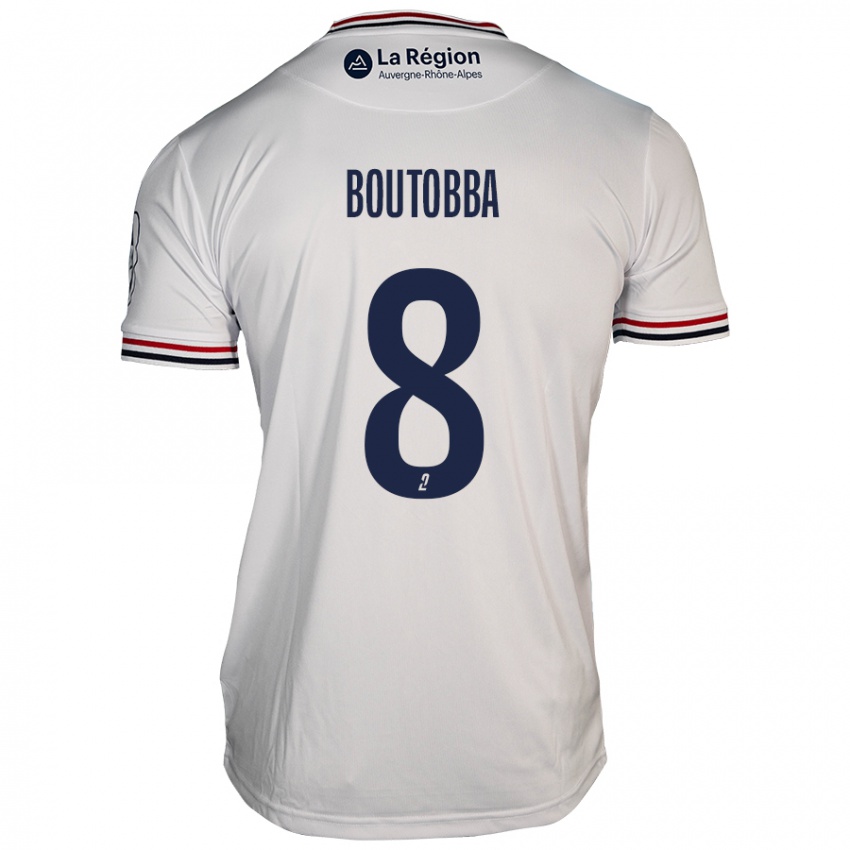 Bambino Maglia Bilal Boutobba #8 Bianco Kit Gara Away 2024/25 Maglietta