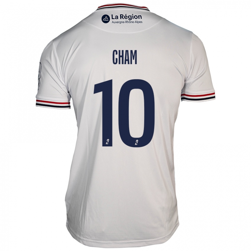 Bambino Maglia Muhammed Cham #10 Bianco Kit Gara Away 2024/25 Maglietta