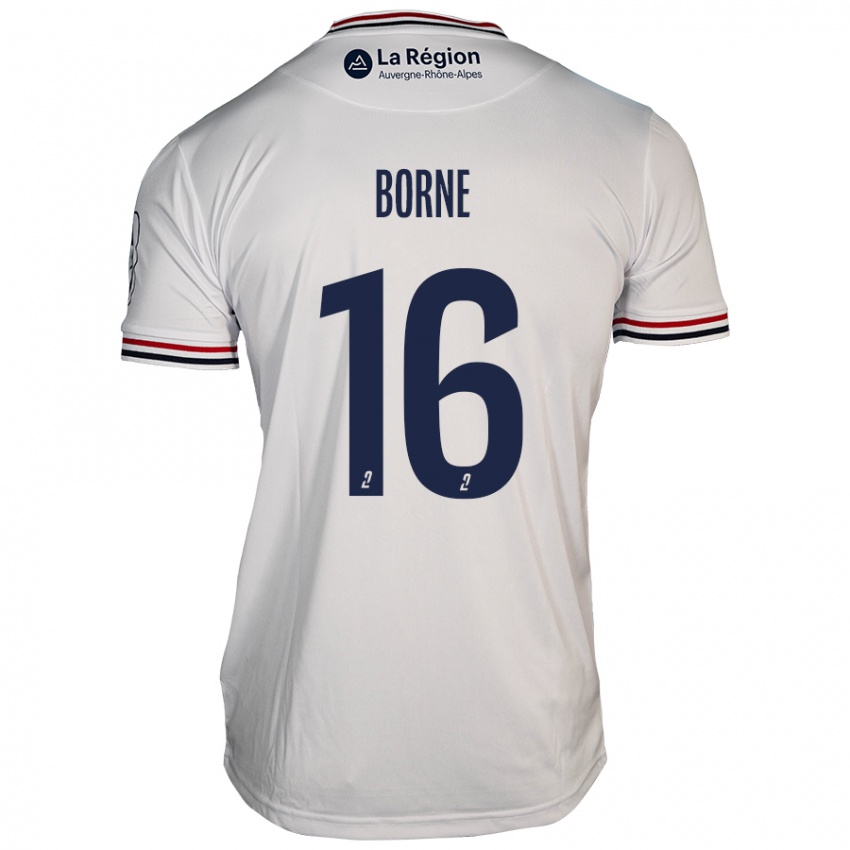 Bambino Maglia Théo Borne #16 Bianco Kit Gara Away 2024/25 Maglietta