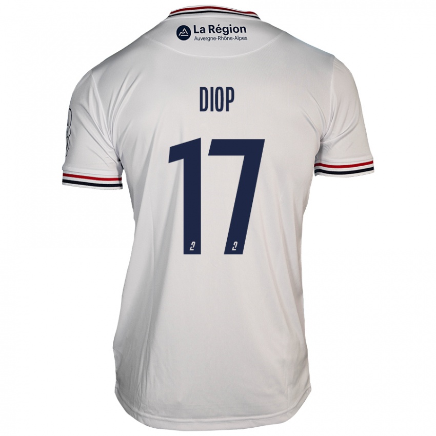 Bambino Maglia Ousmane Diop #17 Bianco Kit Gara Away 2024/25 Maglietta