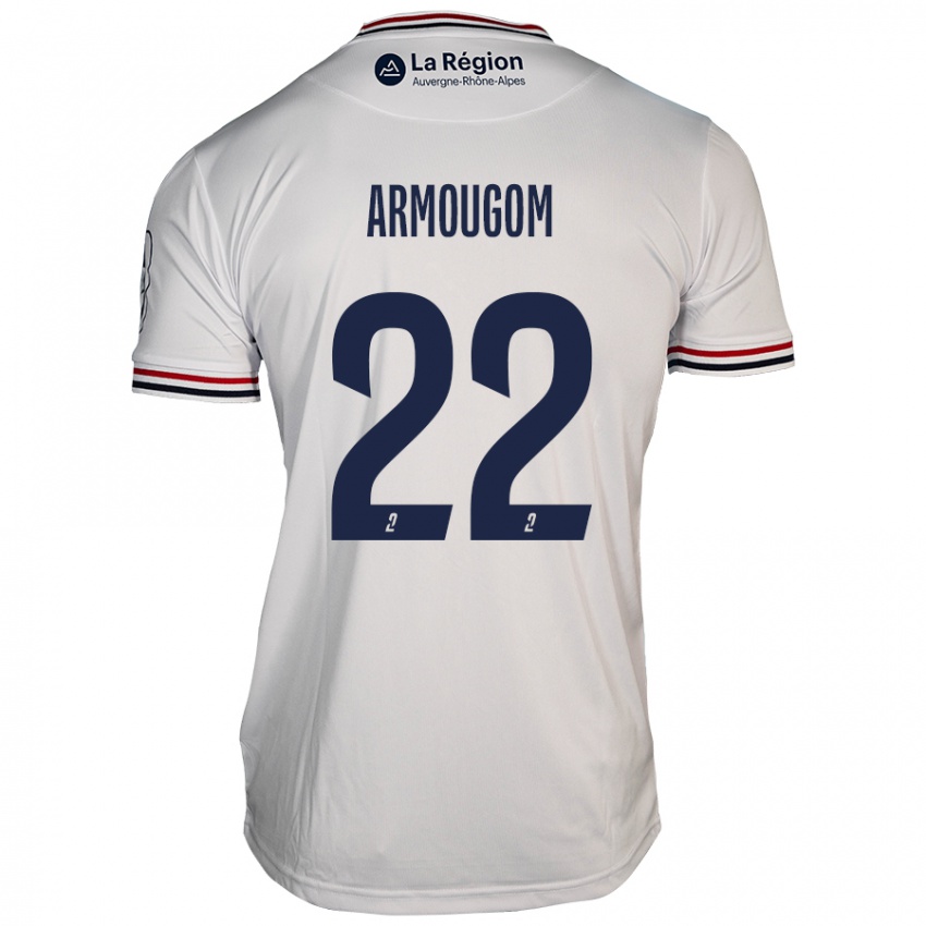 Bambino Maglia Yoël Armougom #22 Bianco Kit Gara Away 2024/25 Maglietta