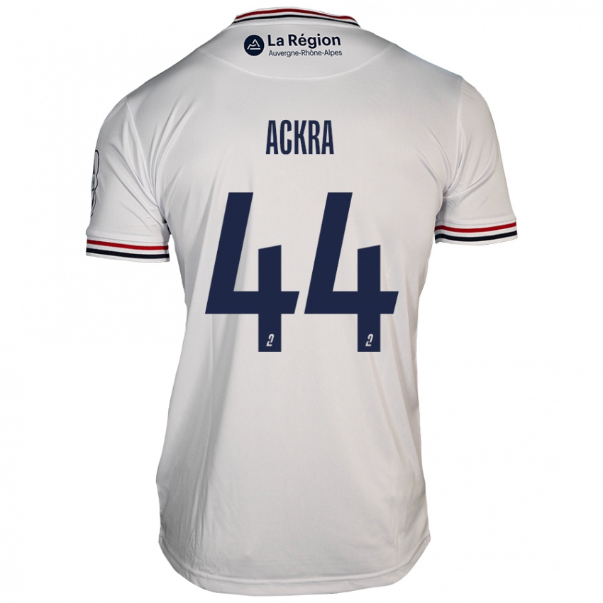 Bambino Maglia Allan Ackra #44 Bianco Kit Gara Away 2024/25 Maglietta