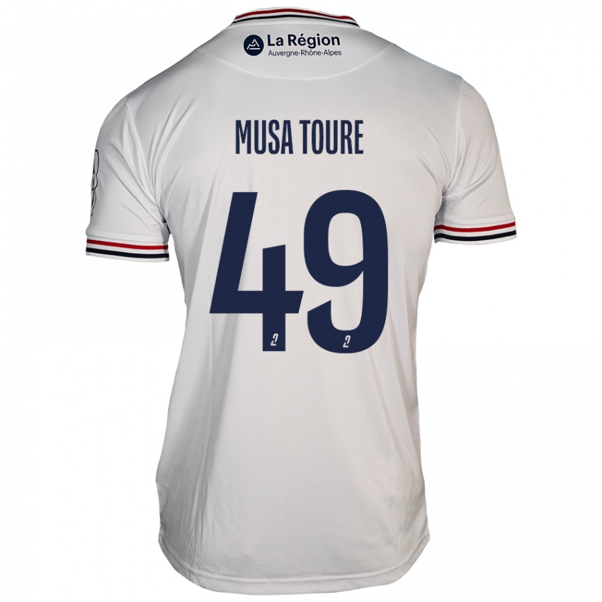 Bambino Maglia Musa Toure #49 Bianco Kit Gara Away 2024/25 Maglietta