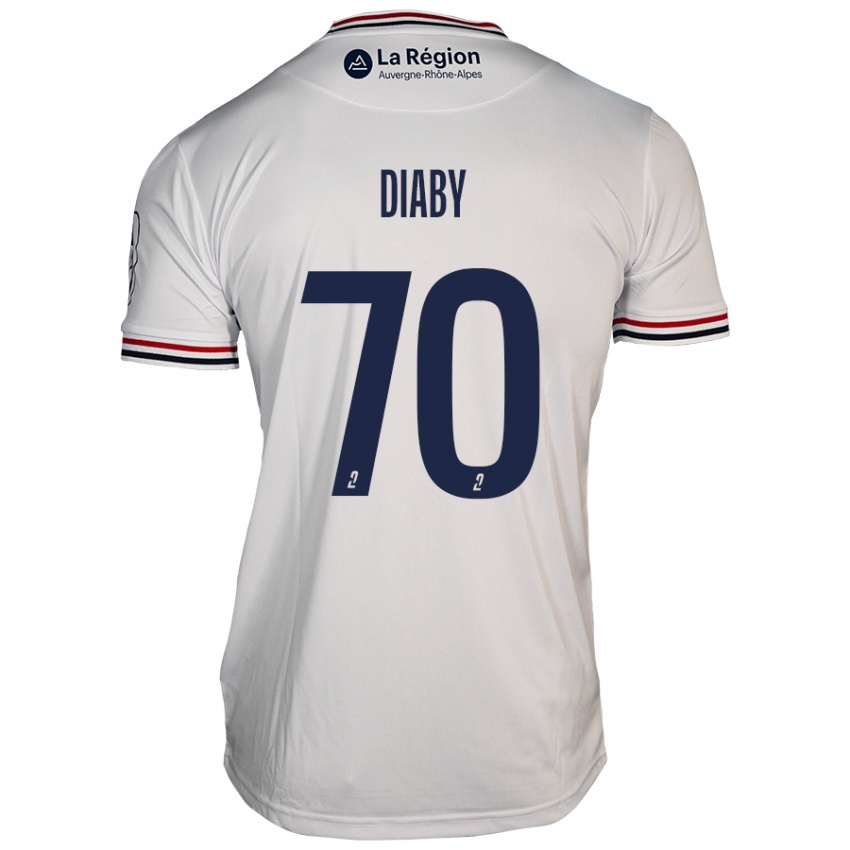 Bambino Maglia Yadaly Diaby #70 Bianco Kit Gara Away 2024/25 Maglietta