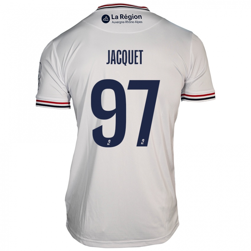 Bambino Maglia Jérémy Jacquet #97 Bianco Kit Gara Away 2024/25 Maglietta