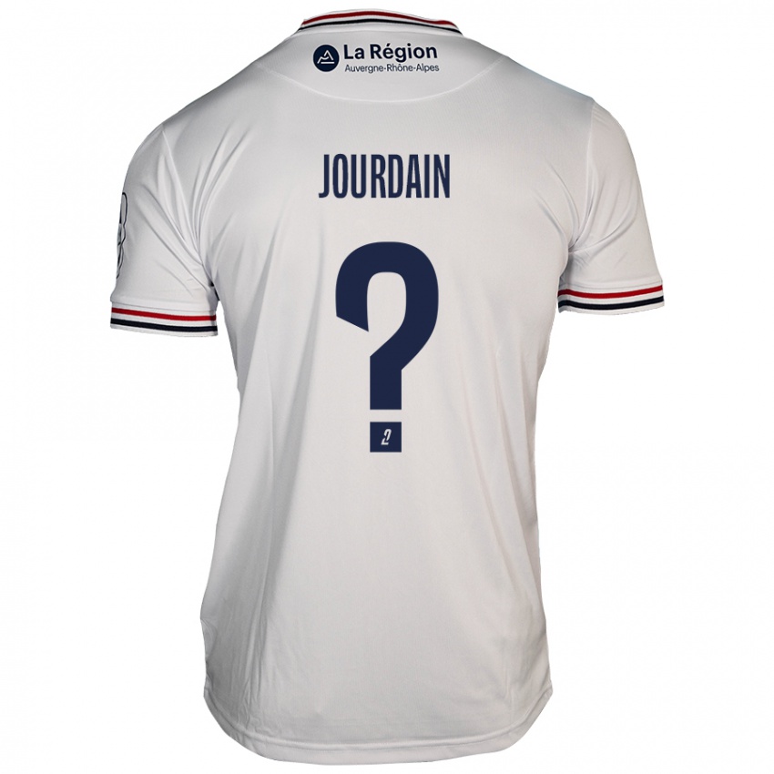 Bambino Maglia Théo Jourdain #0 Bianco Kit Gara Away 2024/25 Maglietta