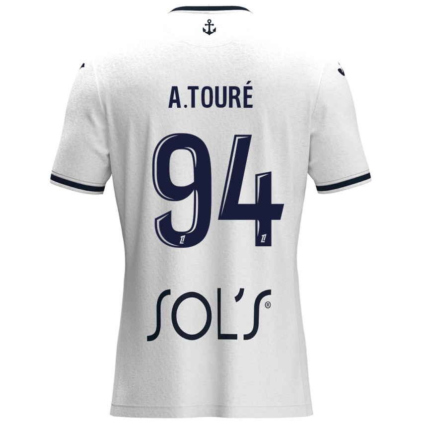 Bambino Maglia Abdoulaye Touré #94 Bianco Blu Scuro Kit Gara Away 2024/25 Maglietta