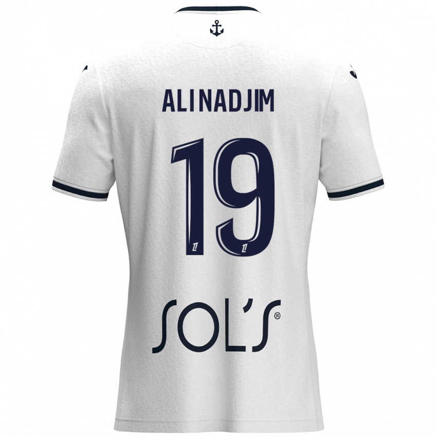 Bambino Maglia Nadjma Ali Nadjim #19 Bianco Blu Scuro Kit Gara Away 2024/25 Maglietta