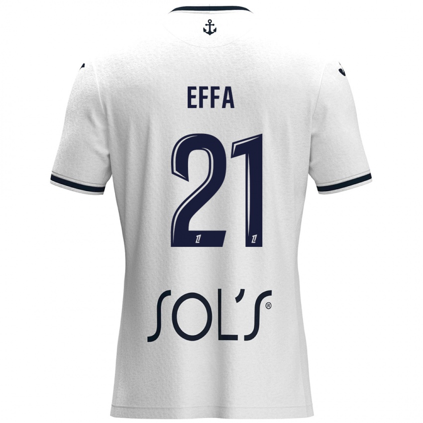 Bambino Maglia Chancelle Effa Effa #21 Bianco Blu Scuro Kit Gara Away 2024/25 Maglietta