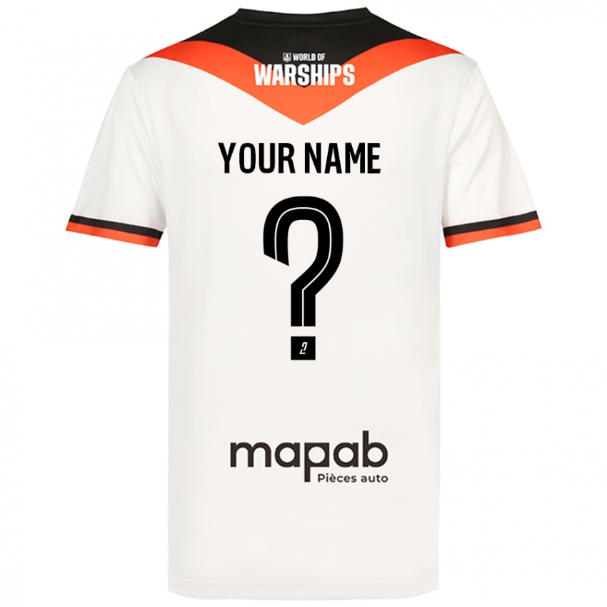 Bambino Maglia Il Tuo Nome #0 Bianco Kit Gara Away 2024/25 Maglietta