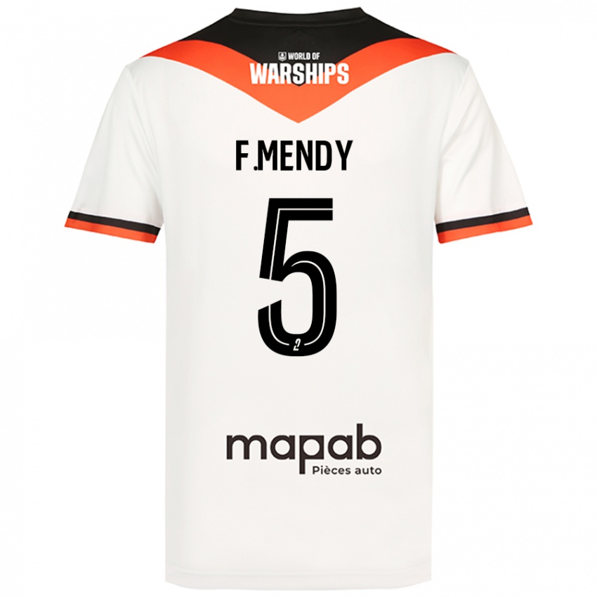 Bambino Maglia Formose Mendy #5 Bianco Kit Gara Away 2024/25 Maglietta