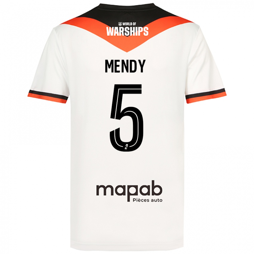 Bambino Maglia Benjamin Mendy #5 Bianco Kit Gara Away 2024/25 Maglietta