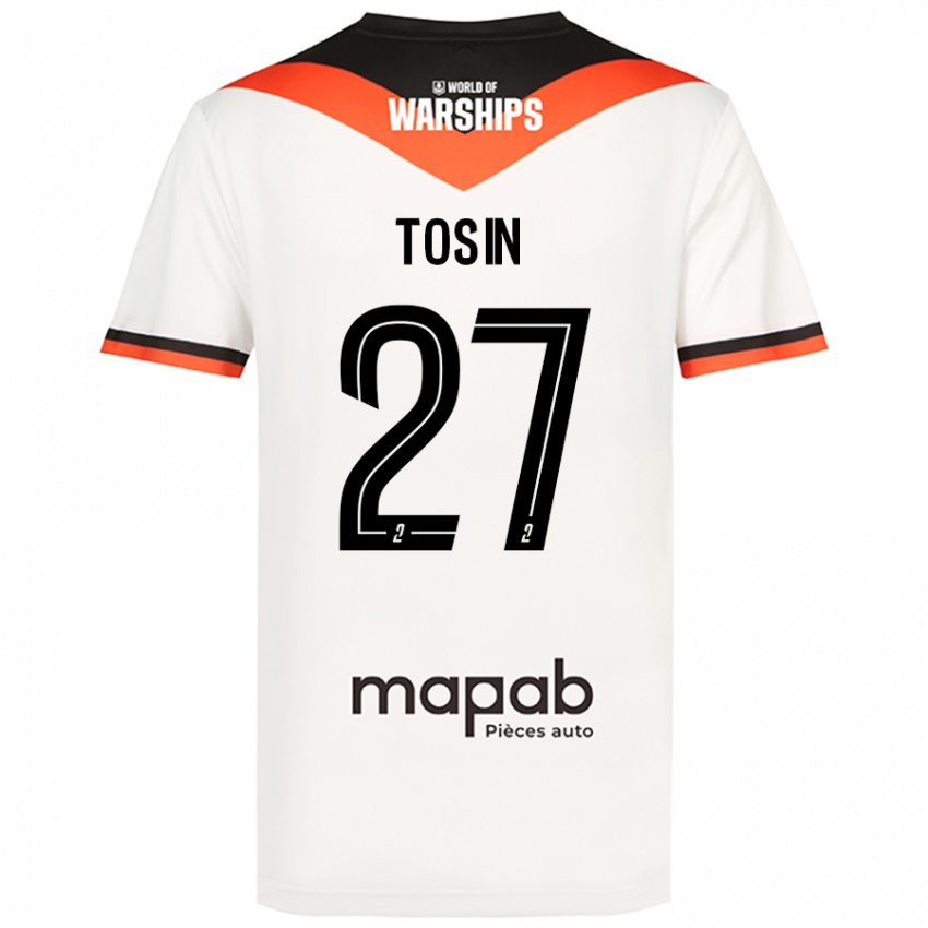 Bambino Maglia Aiyegun Tosin #27 Bianco Kit Gara Away 2024/25 Maglietta