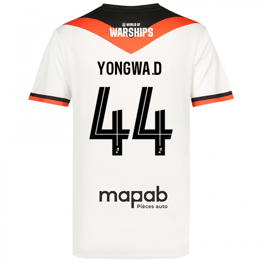 Bambino Maglia Darlin Yongwa #44 Bianco Kit Gara Away 2024/25 Maglietta