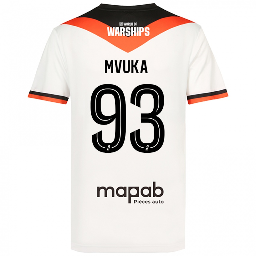 Bambino Maglia Joel Mvuka #93 Bianco Kit Gara Away 2024/25 Maglietta