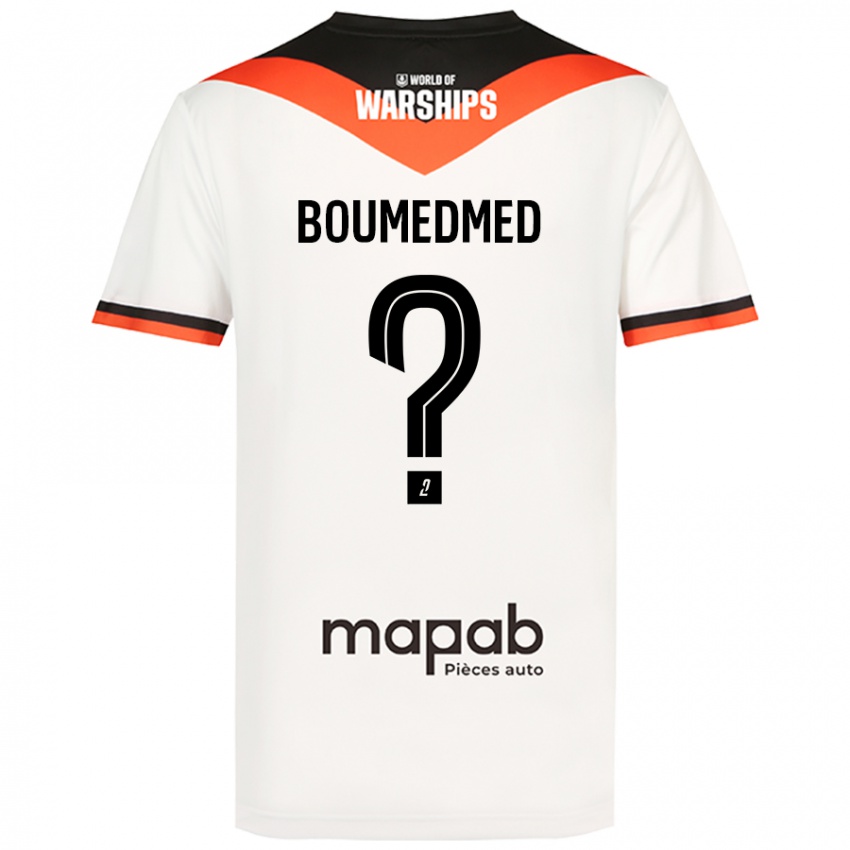 Bambino Maglia Kamil Boumedmed #0 Bianco Kit Gara Away 2024/25 Maglietta