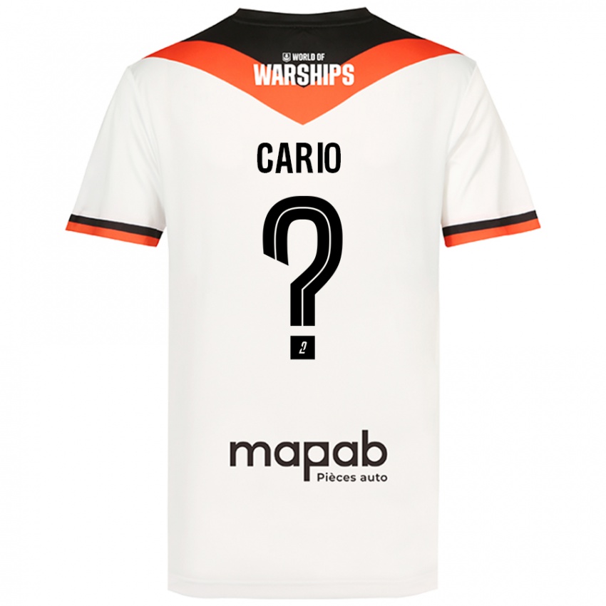 Bambino Maglia Anthony Cario #0 Bianco Kit Gara Away 2024/25 Maglietta