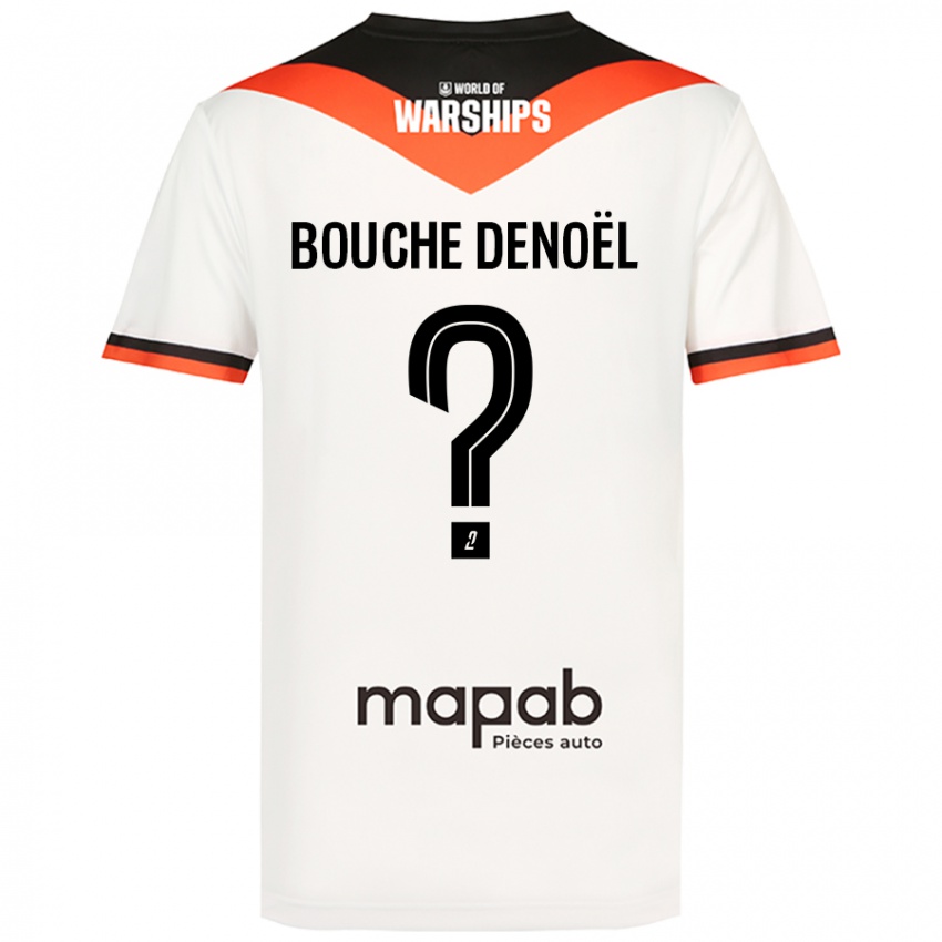 Bambino Maglia Max Bouche Denoël #0 Bianco Kit Gara Away 2024/25 Maglietta