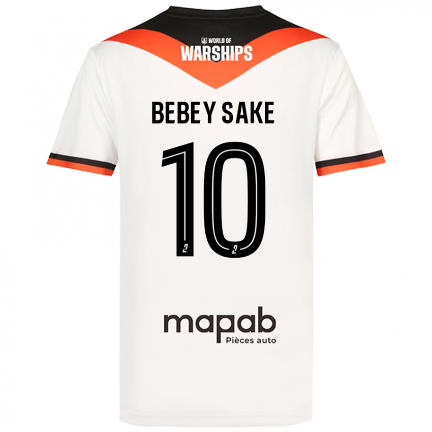 Bambino Maglia Mattéo Bebey Sake #10 Bianco Kit Gara Away 2024/25 Maglietta