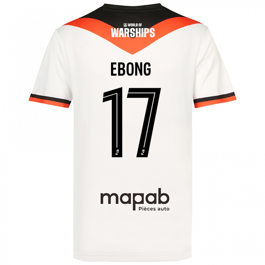 Bambino Maglia Arthur Ebong #17 Bianco Kit Gara Away 2024/25 Maglietta