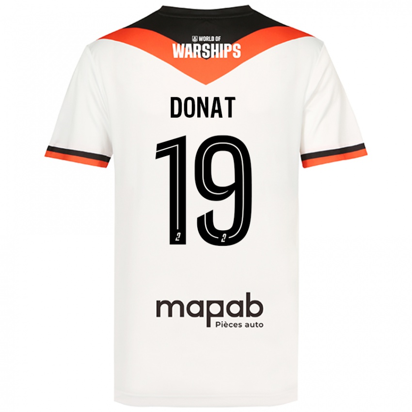 Bambino Maglia Noa Donat #19 Bianco Kit Gara Away 2024/25 Maglietta