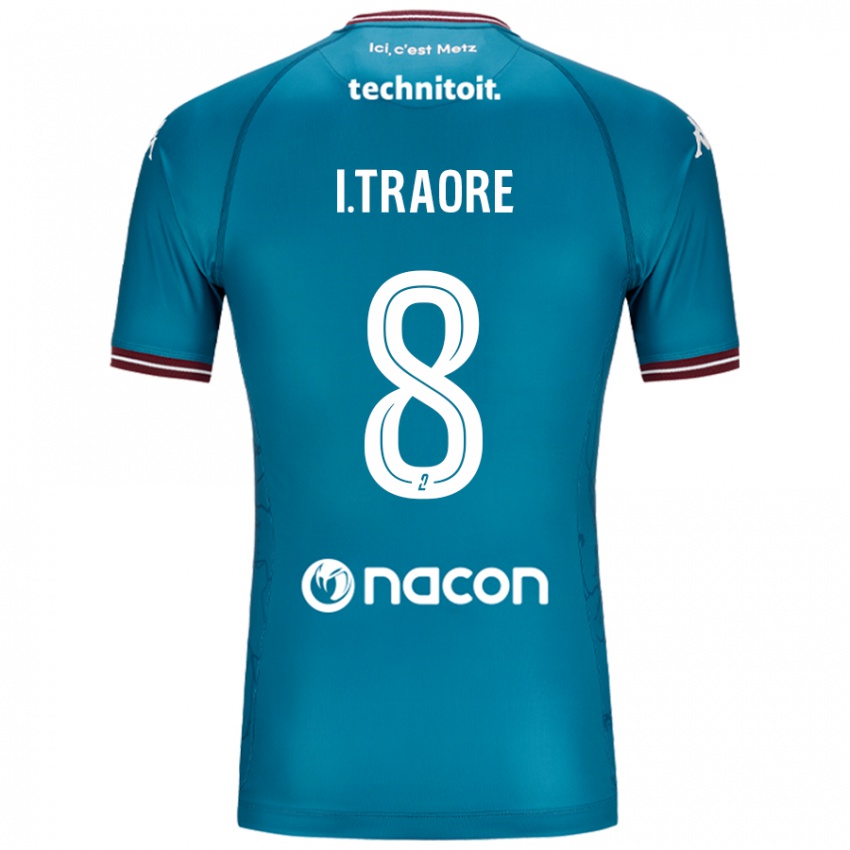 Bambino Maglia Ismaël Traoré #8 Blu Petrolio Kit Gara Away 2024/25 Maglietta