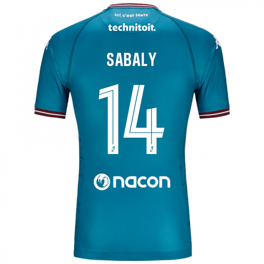 Bambino Maglia Cheikh Sabaly #14 Blu Petrolio Kit Gara Away 2024/25 Maglietta