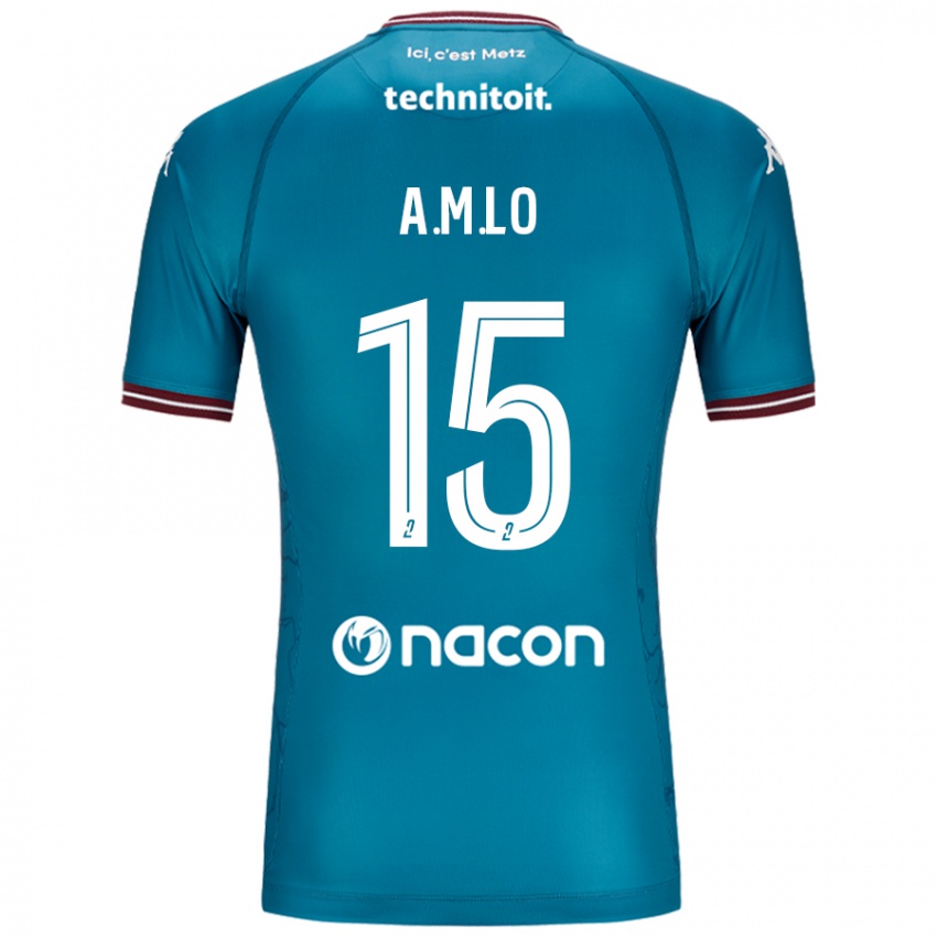 Bambino Maglia Aboubacar Lô #15 Blu Petrolio Kit Gara Away 2024/25 Maglietta