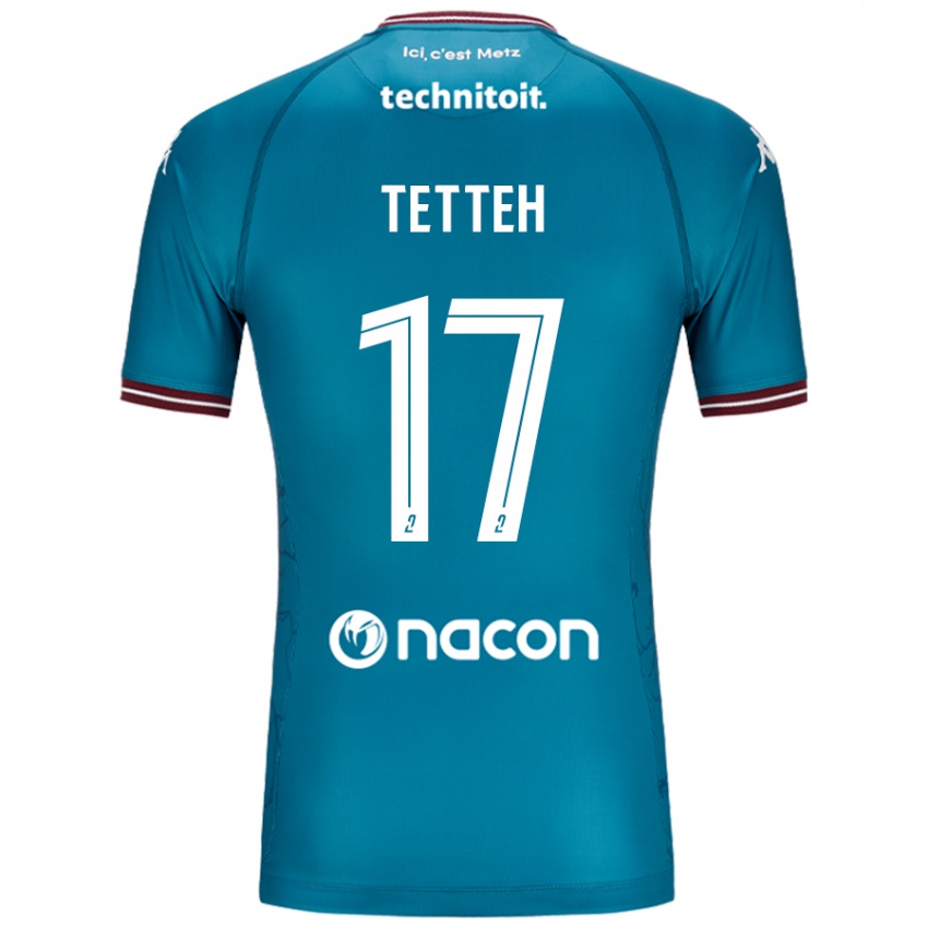 Bambino Maglia Benjamin Tetteh #17 Blu Petrolio Kit Gara Away 2024/25 Maglietta