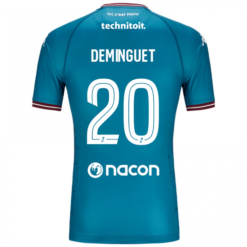 Bambino Maglia Jessy Deminguet #20 Blu Petrolio Kit Gara Away 2024/25 Maglietta