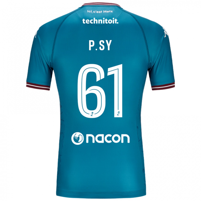 Bambino Maglia Pape Sy #61 Blu Petrolio Kit Gara Away 2024/25 Maglietta