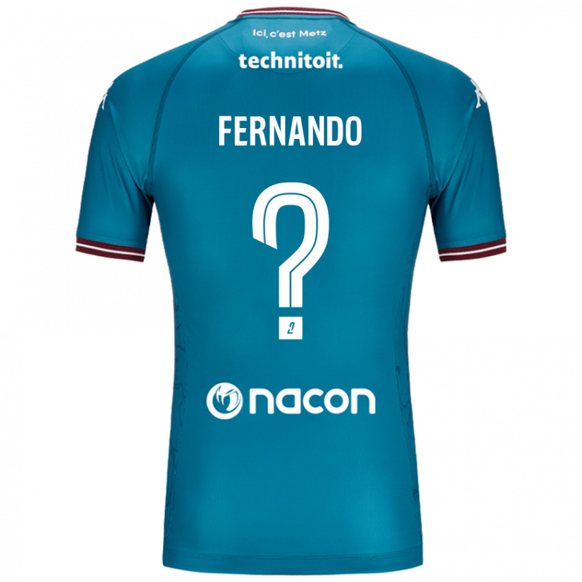 Bambino Maglia Josué Fernando #0 Blu Petrolio Kit Gara Away 2024/25 Maglietta