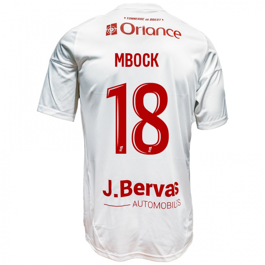 Bambino Maglia Hianga'a Mbock #18 Bianco Rosso Kit Gara Away 2024/25 Maglietta