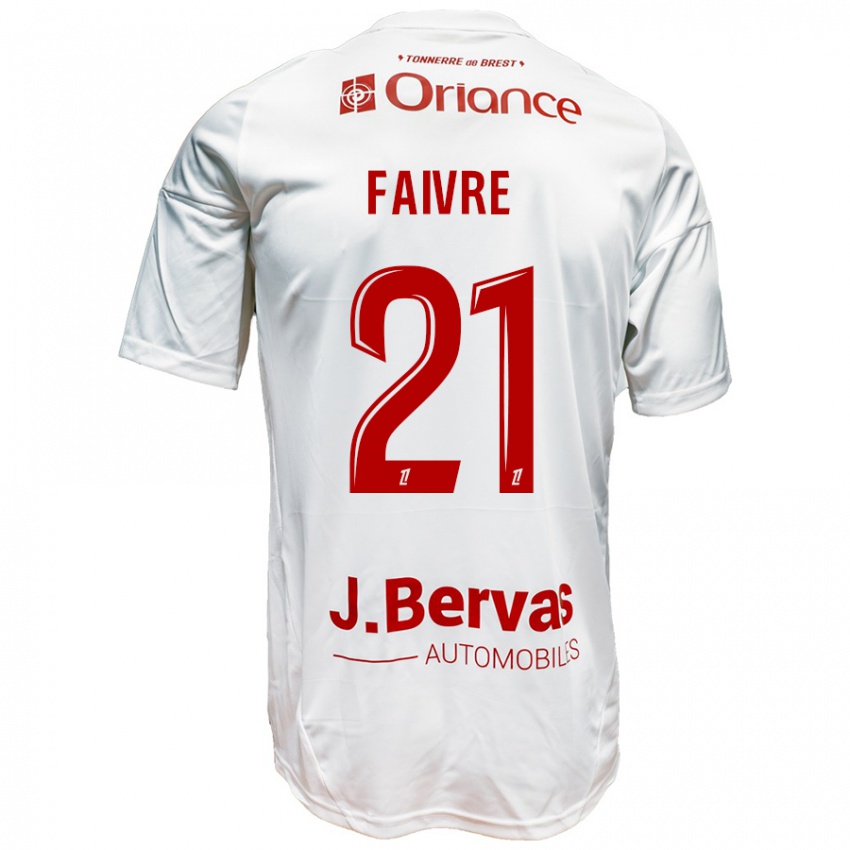 Bambino Maglia Romain Faivre #21 Bianco Rosso Kit Gara Away 2024/25 Maglietta