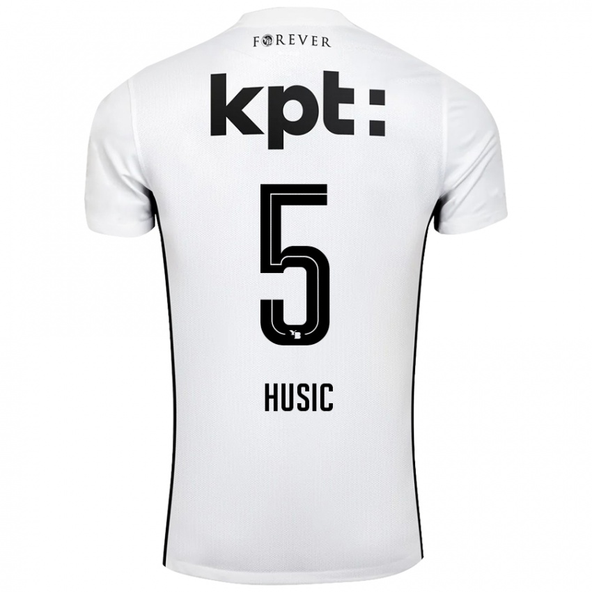 Bambino Maglia Anel Husic #5 Bianco Nero Kit Gara Away 2024/25 Maglietta