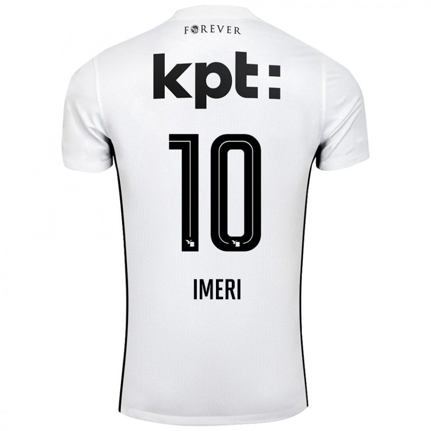 Bambino Maglia Kastriot Imeri #10 Bianco Nero Kit Gara Away 2024/25 Maglietta