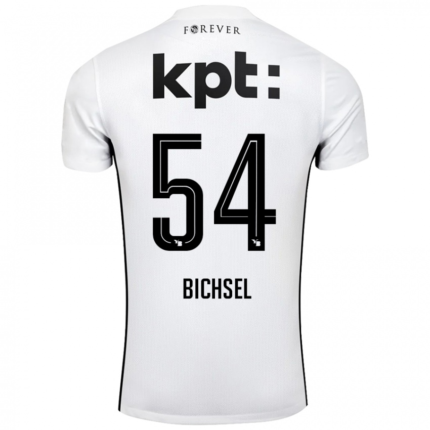 Bambino Maglia Joel Bichsel #54 Bianco Nero Kit Gara Away 2024/25 Maglietta