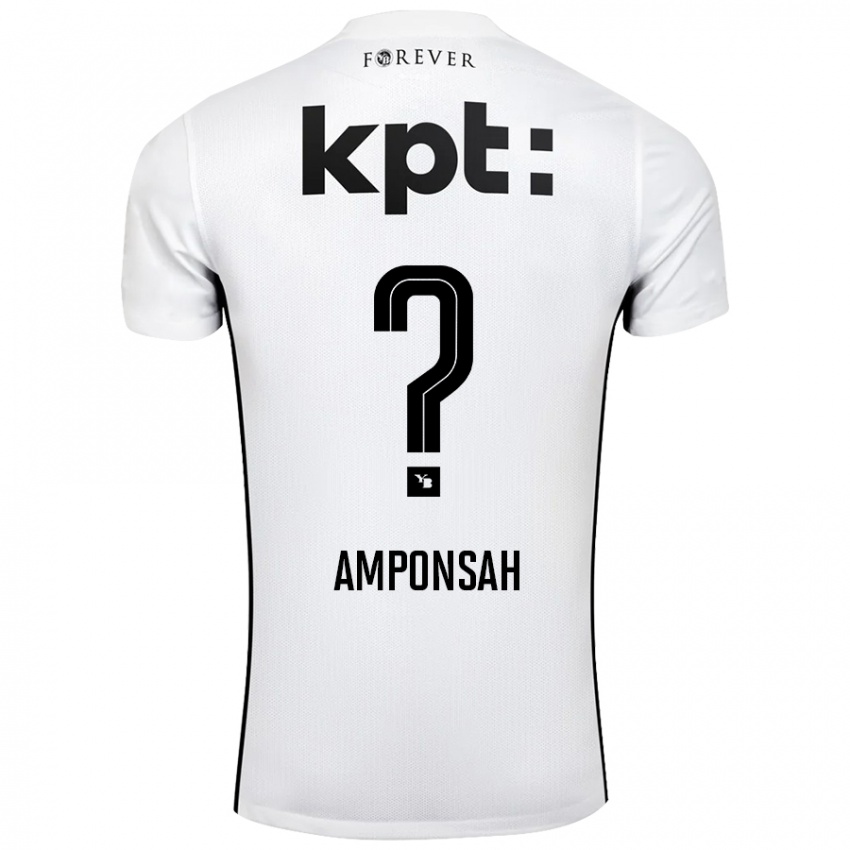 Bambino Maglia Bright Amponsah #0 Bianco Nero Kit Gara Away 2024/25 Maglietta