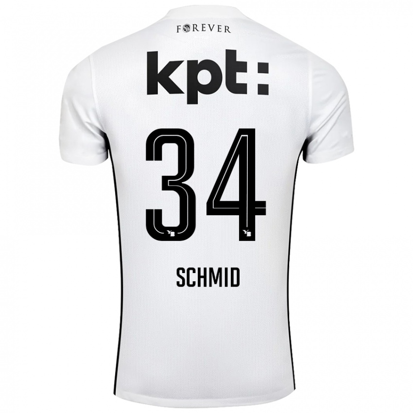 Bambino Maglia Céline Schmid #34 Bianco Nero Kit Gara Away 2024/25 Maglietta