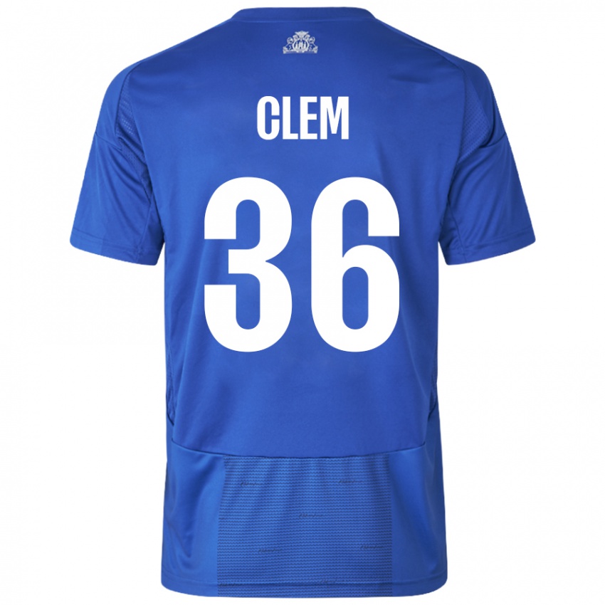 Bambino Maglia William Clem #36 Bianco Blu Kit Gara Away 2024/25 Maglietta