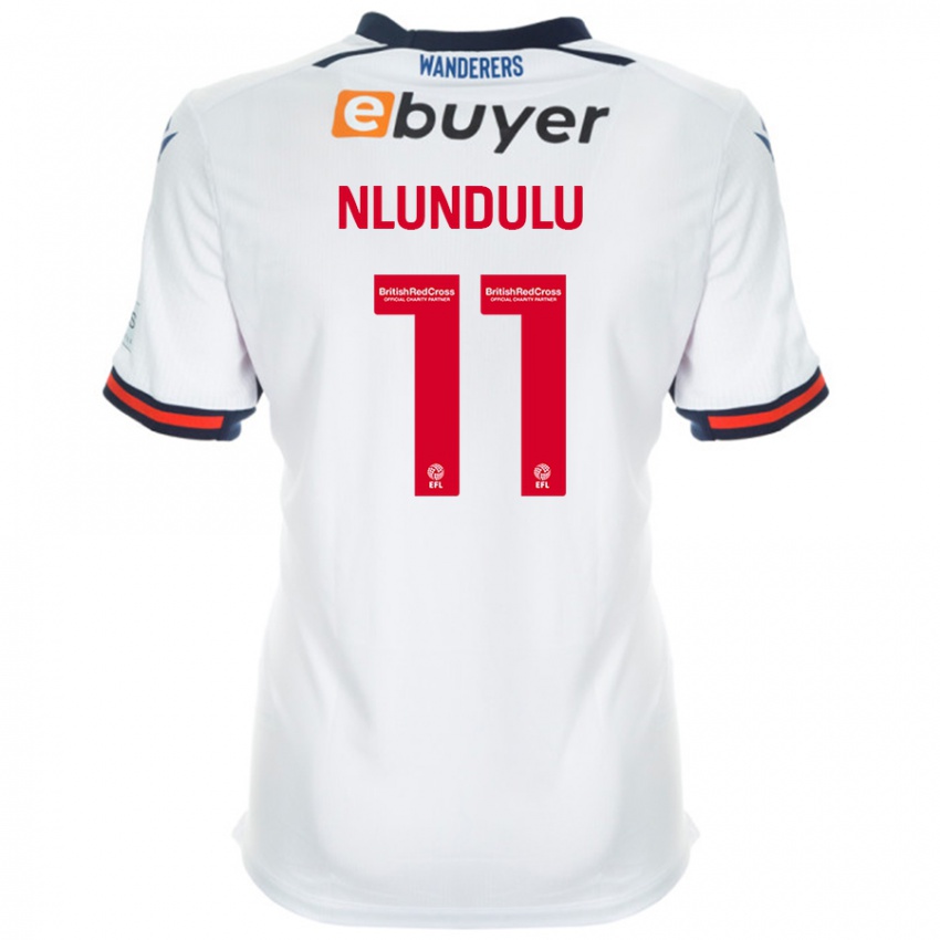 Uomo Maglia Dan Nlundulu #11 Bianco Kit Gara Home 2024/25 Maglietta