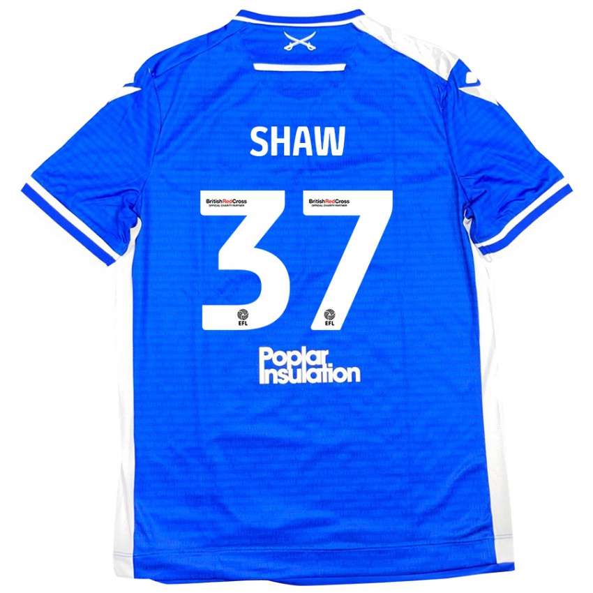 Uomo Maglia Kofi Shaw #37 Blu Bianco Kit Gara Home 2024/25 Maglietta